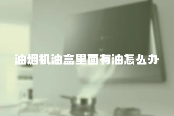 油煙機油盒里面有油怎么辦