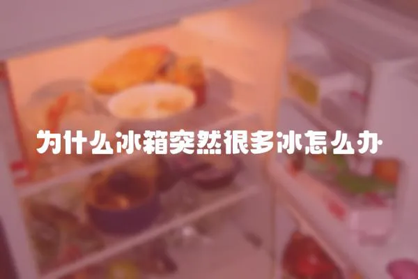 為什么冰箱突然很多冰怎么辦