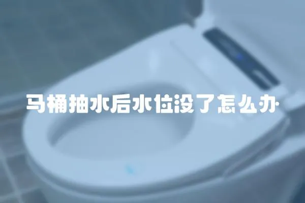 馬桶抽水后水位沒了怎么辦
