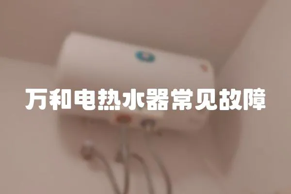 萬和電熱水器常見故障