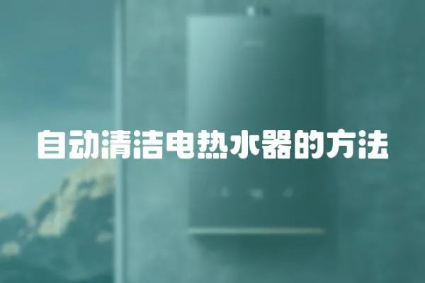 自動(dòng)清潔電熱水器的方法