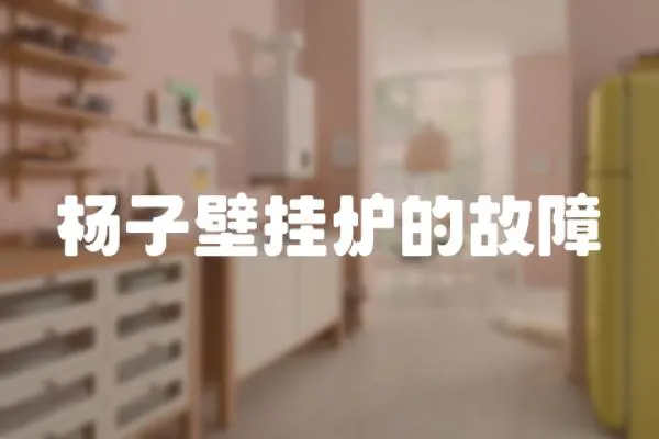 楊子壁掛爐的故障