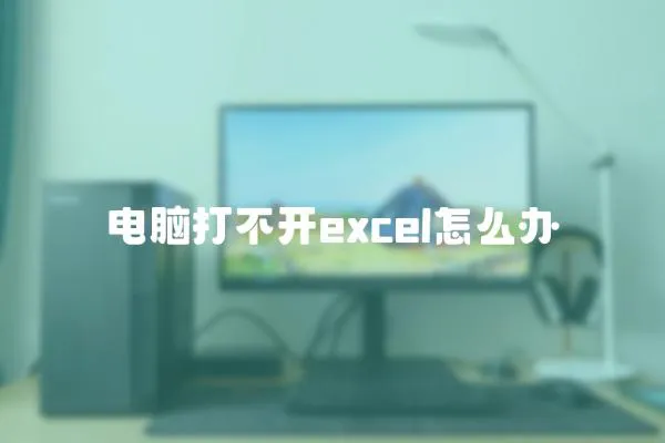 電腦打不開excel怎么辦