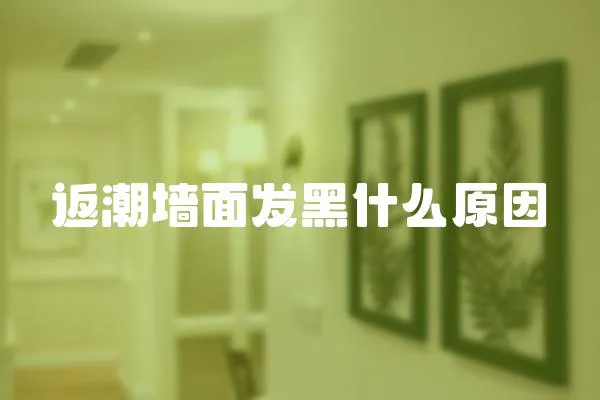返潮墻面發(fā)黑什么原因