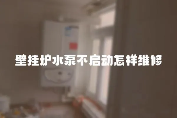 壁掛爐水泵不啟動怎樣維修