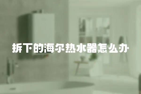 拆下的海爾熱水器怎么辦