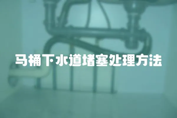 馬桶下水道堵塞處理方法
