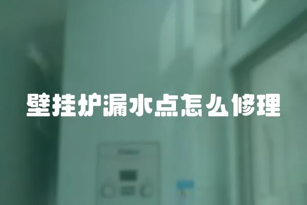 壁掛爐漏水點怎么修理