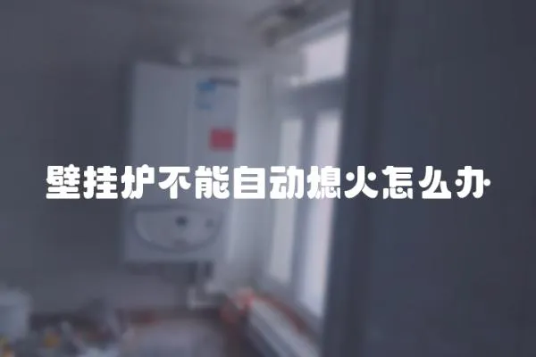 壁掛爐不能自動熄火怎么辦