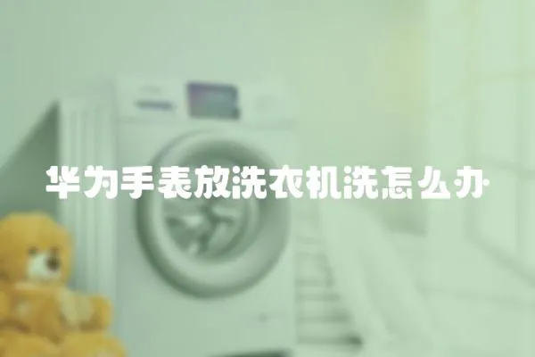 華為手表放洗衣機洗怎么辦