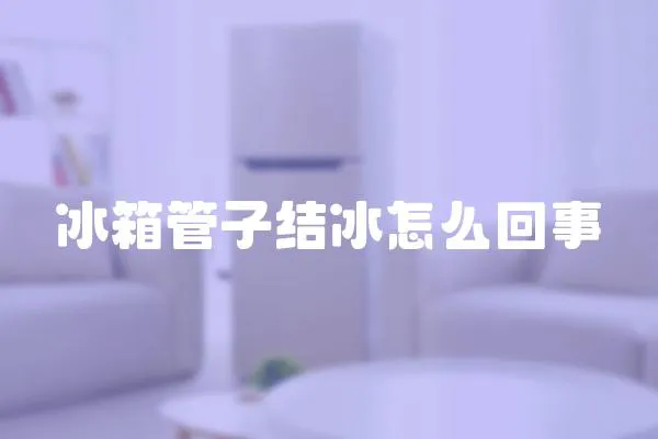 冰箱管子結冰怎么回事