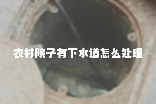 農村院子有下水道怎么處理