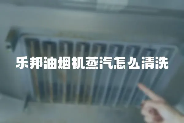 樂邦油煙機蒸汽怎么清洗