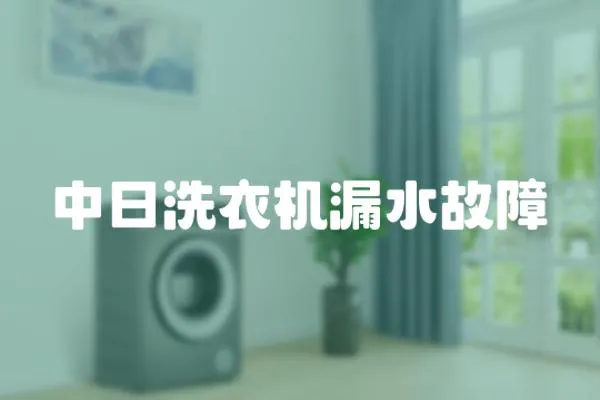 中日洗衣機漏水故障