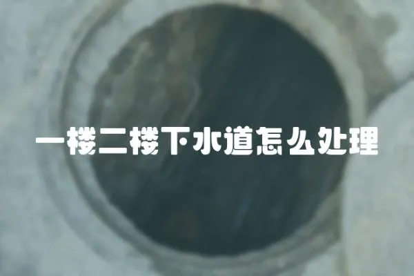 一樓二樓下水道怎么處理