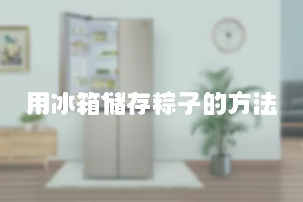 用冰箱儲存粽子的方法