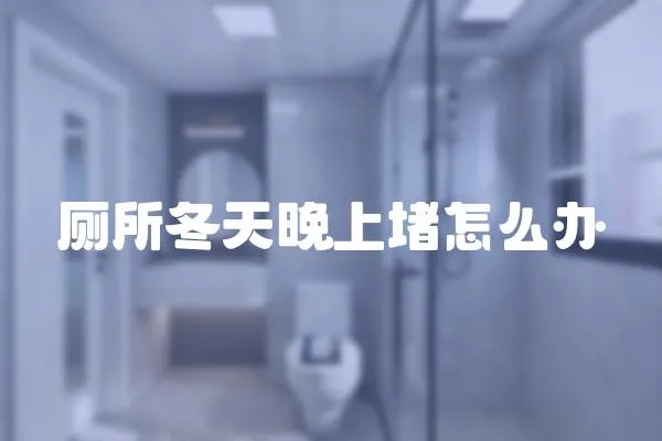 廁所冬天晚上堵怎么辦