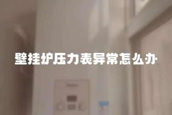 壁掛爐壓力表異常怎么辦
