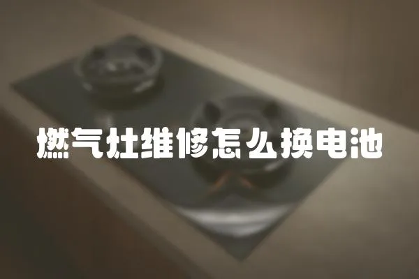 燃氣灶維修怎么換電池