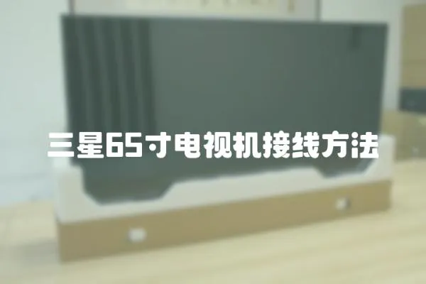 三星65寸電視機接線方法