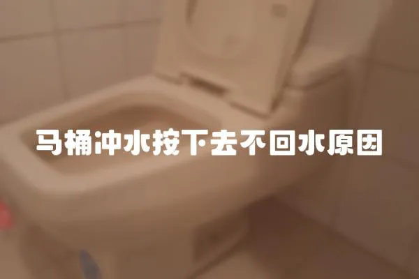 馬桶沖水按下去不回水原因