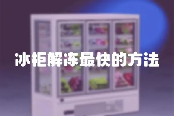 冰柜解凍最快的方法