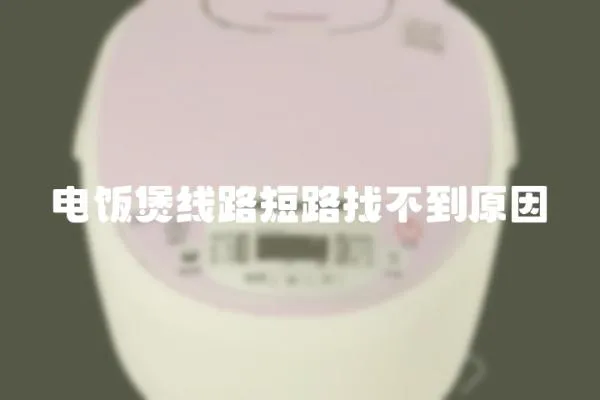 電飯煲線路短路找不到原因