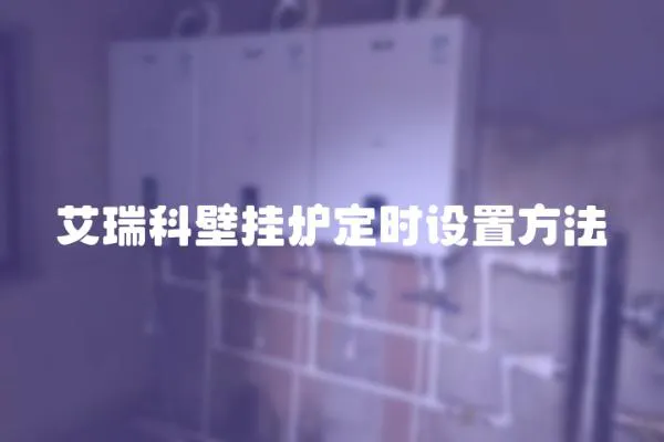 艾瑞科壁掛爐定時(shí)設(shè)置方法