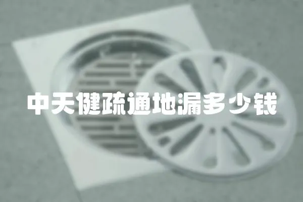 中天健疏通地漏多少錢