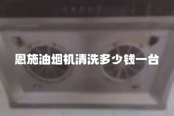 恩施油煙機(jī)清洗多少錢一臺(tái)