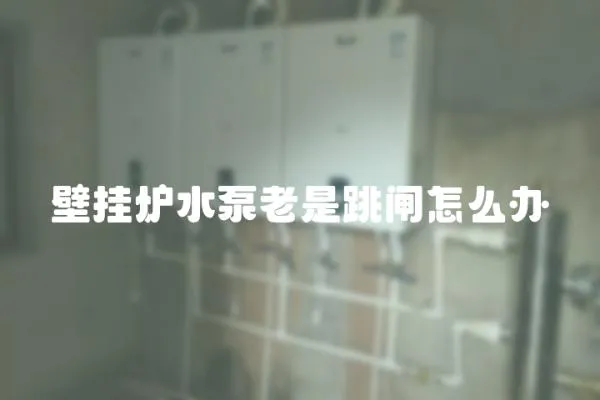 壁掛爐水泵老是跳閘怎么辦
