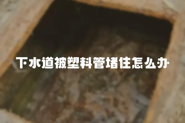 下水道被塑料管堵住怎么办