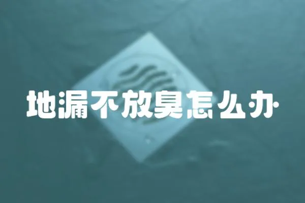 地漏不放臭怎么辦