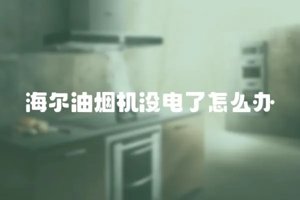 海爾油煙機沒電了怎么辦