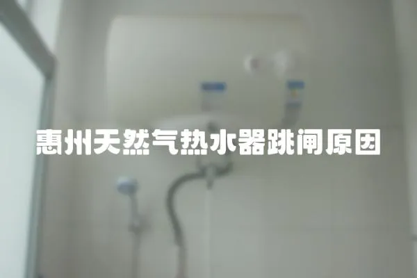 惠州天然氣熱水器跳閘原因