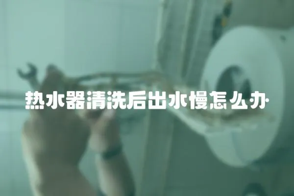 熱水器清洗后出水慢怎么辦