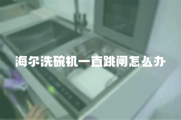 海爾洗碗機一直跳閘怎么辦