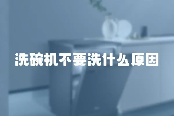 洗碗機不要洗什么原因
