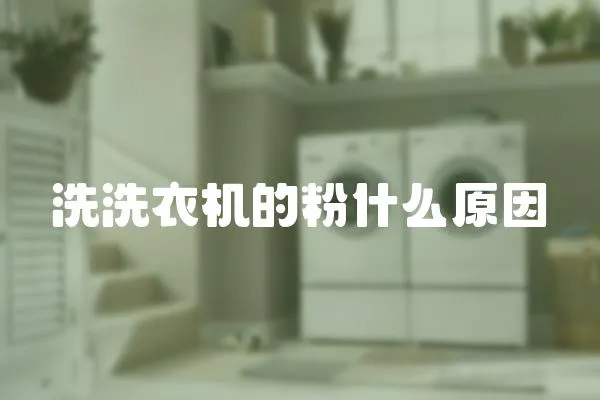 洗洗衣機的粉什么原因