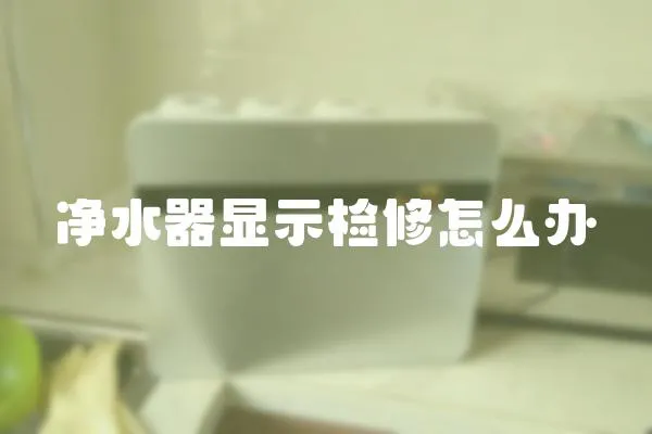 净水器显示检修怎么办