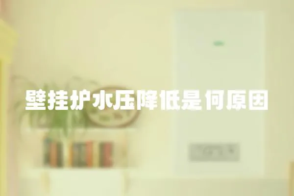 壁掛爐水壓降低是何原因