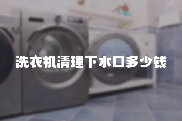 洗衣機(jī)清理下水口多少錢