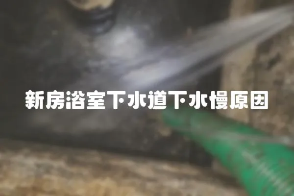 新房浴室下水道下水慢原因