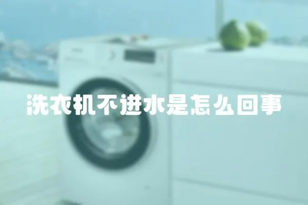 洗衣機不進水是怎么回事