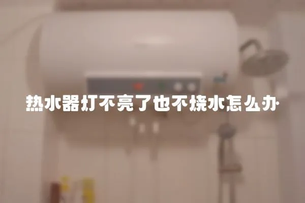 熱水器燈不亮了也不燒水怎么辦