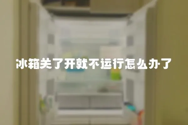 冰箱關了開就不運行怎么辦了