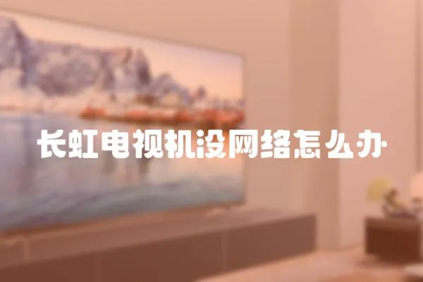 長虹電視機沒網絡怎么辦