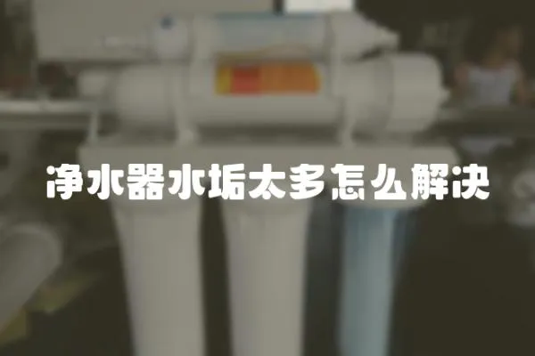 凈水器水垢太多怎么解決