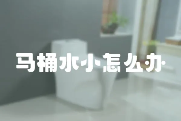 馬桶水小怎么辦