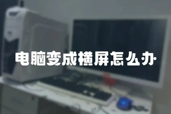 電腦變成橫屏怎么辦